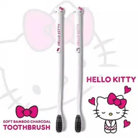 Pink Kitty Soft Bamboo Charcoal Toothbrush with Box