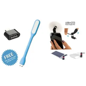 PORTABLE USB FAN , PORTABLE LIGHT AND OTG