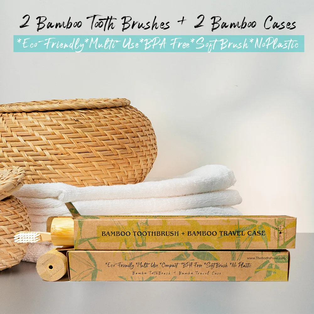 Premium Bamboo Toothbrush & Case Set: Eco-Friendly Oral Care