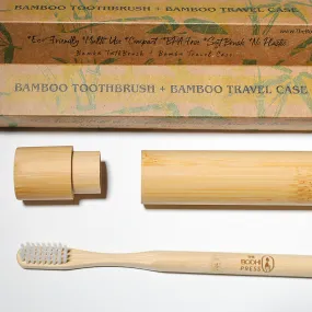 Premium Bamboo Toothbrush & Case Set: Eco-Friendly Oral Care