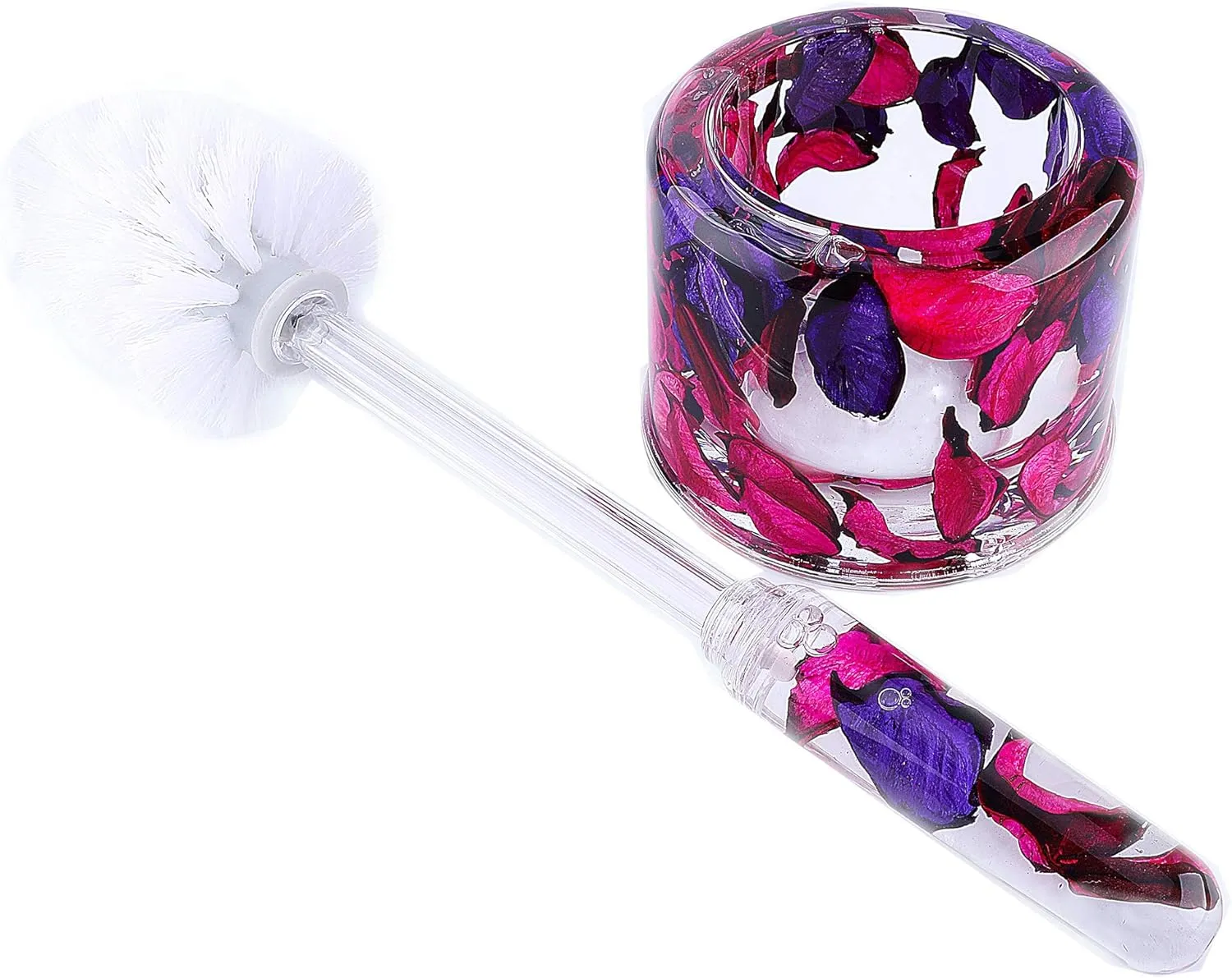 Purple and Pink Floating Flowers Bathroom Accessory Set