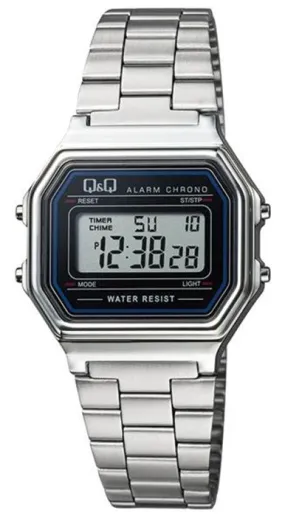 Q&Q Gents Silver Digital Watch