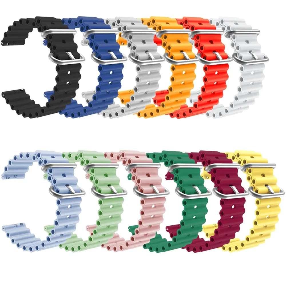 Quicksilver 20mm Range compatible Silicone Ocean Bands Watch Straps