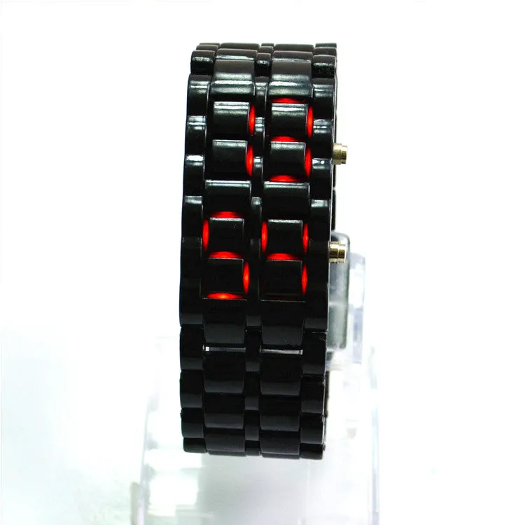 Red LED Digital Lava Plastic Sport Men Women Unisex Wrist Day Date Watch