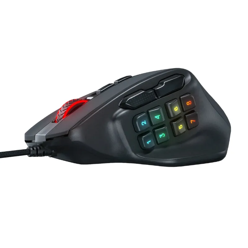 Redragon Aatrox 6200Dp Rgb Mmo Gaming Mouse - Black