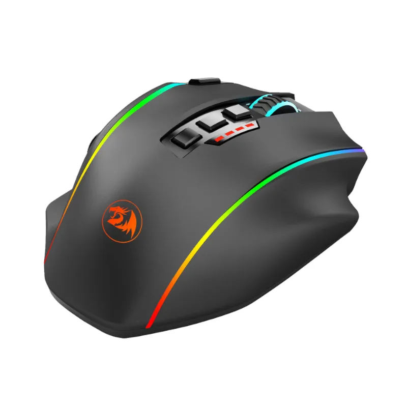 Redragon Perdition Pro 16000Dpi Rgb Wireless Mmo Ergo Gaming Mouse - Black