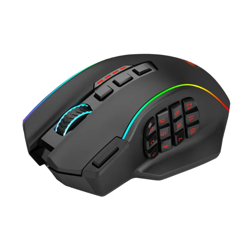 Redragon Perdition Pro 16000Dpi Rgb Wireless Mmo Ergo Gaming Mouse - Black