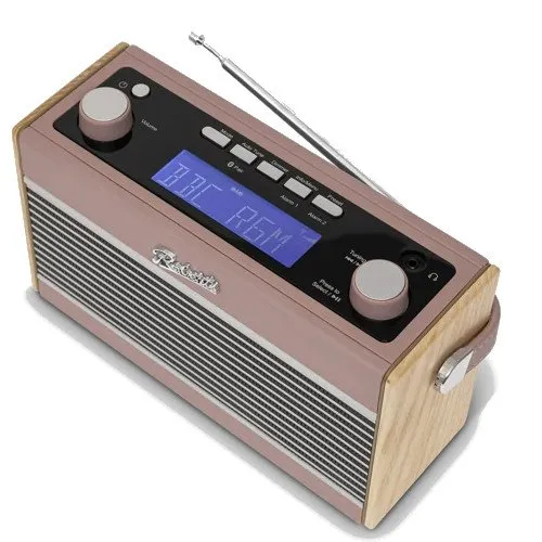 Roberts Rambler BTS DAB DAB  FM RDS Stereo Digital Radio with Bluetooth Alarms and ECO Power Saving Mode Dusky Pink