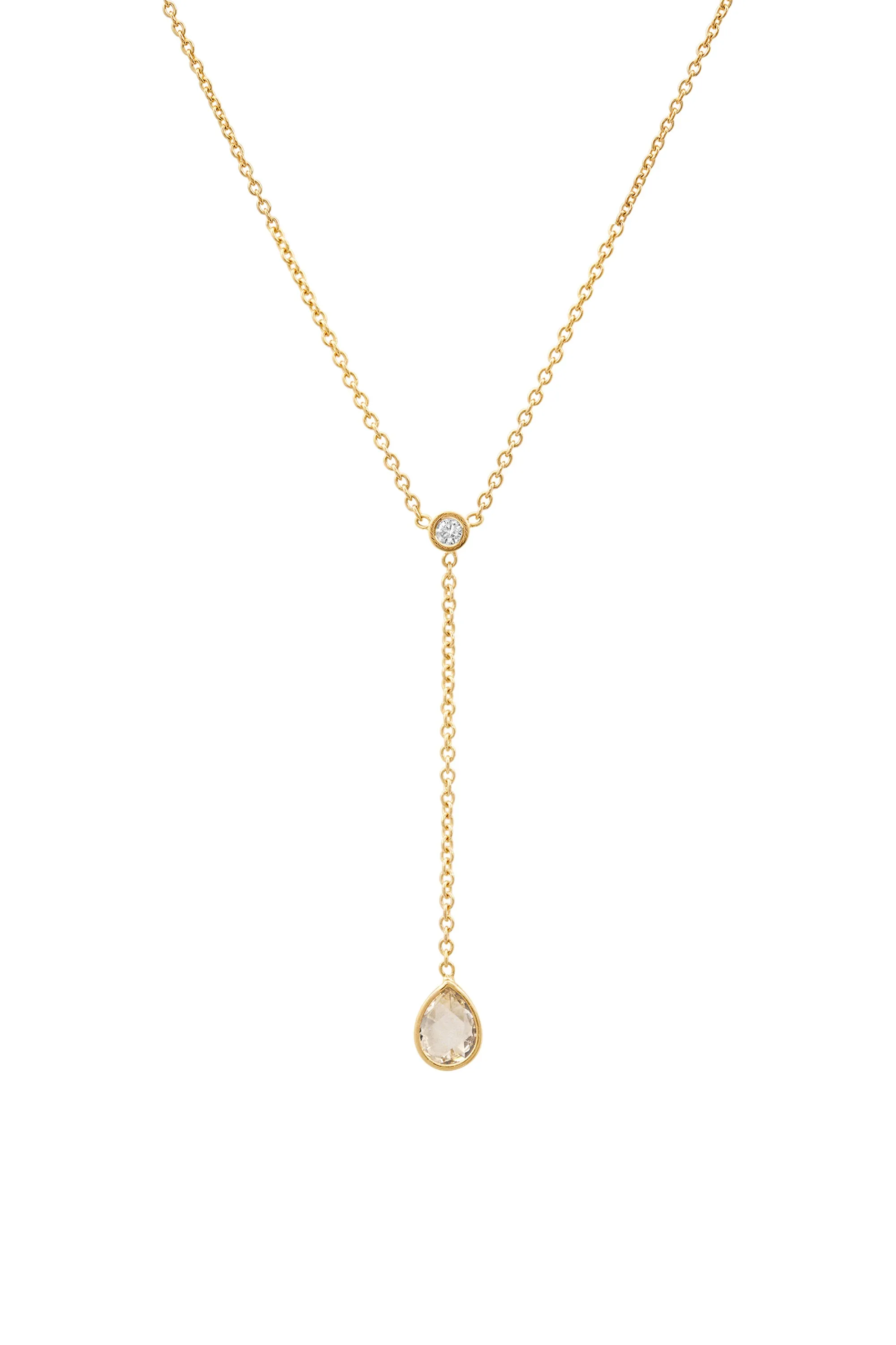 Rose Cut Diamond Lariat No. 2323