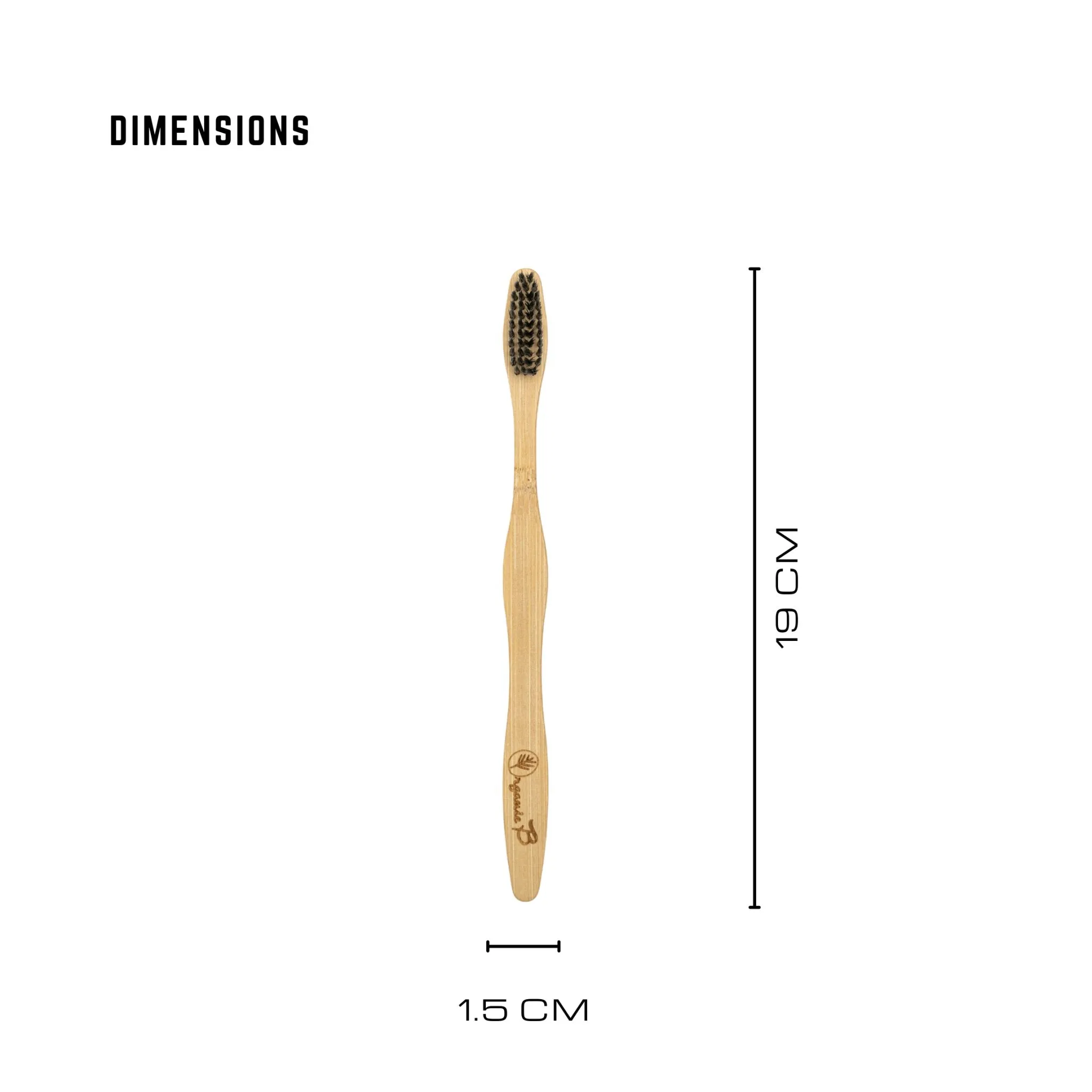 S-Curve Charcoal Bamboo Toothbrush