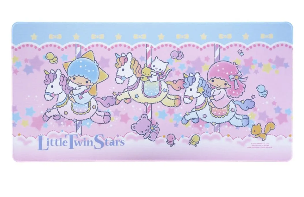 Sanrio Character Lightweight Desk Mat, Hello Kitty, Kuromi, Little Twin Stars