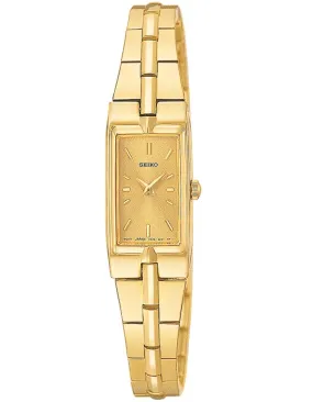 Seiko Solar Ladies Dress Watch - Champagne Dial - Bangle-Style - Gold-Tone