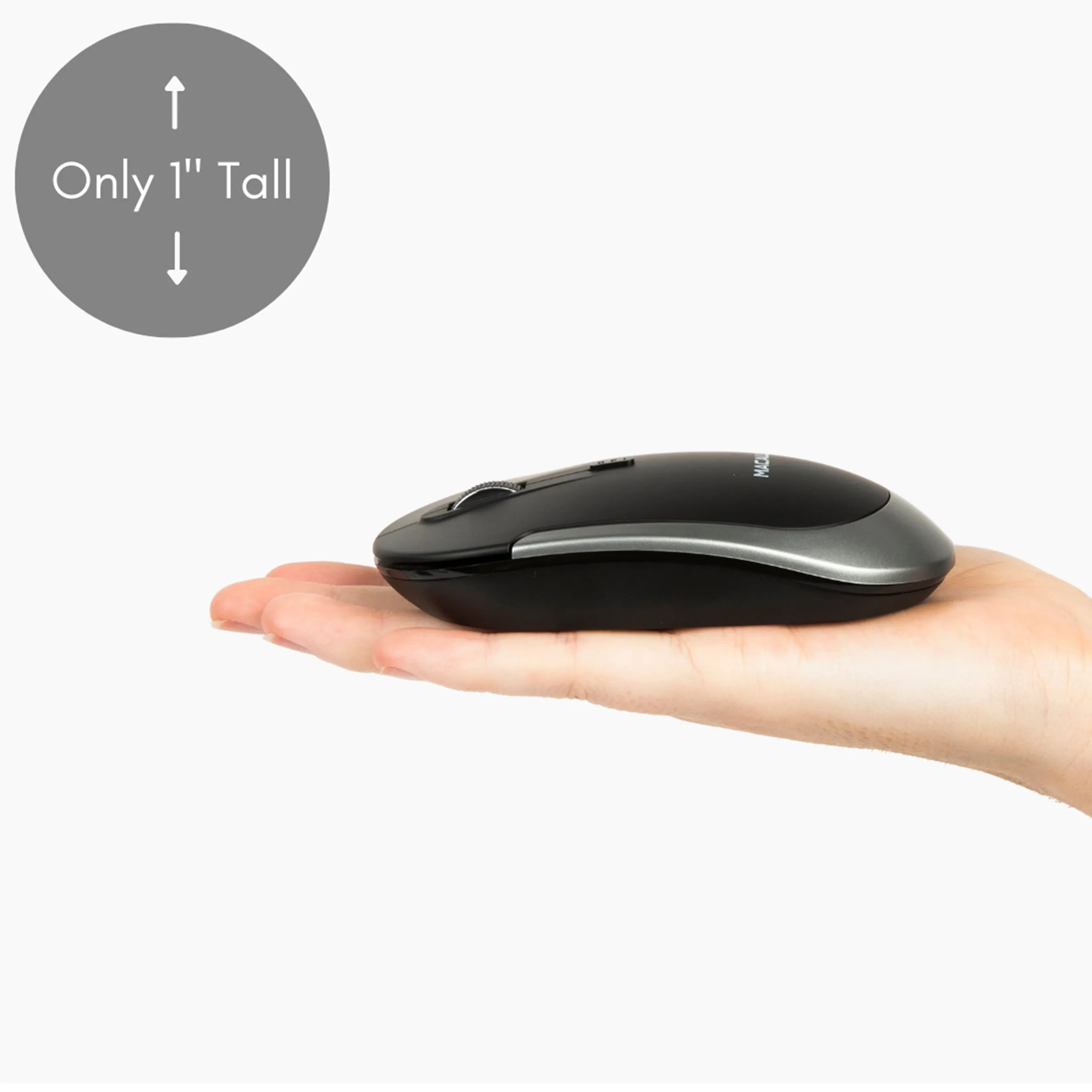 Silent Bluetooth Mouse for Mac and PC (Space Gray)