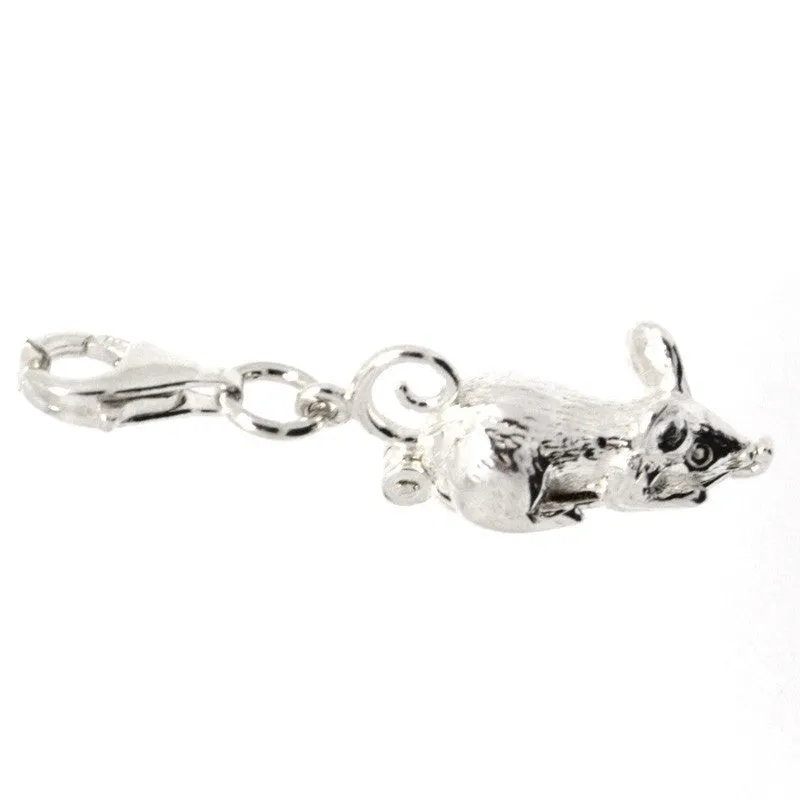 Silver Opening mouse Charm