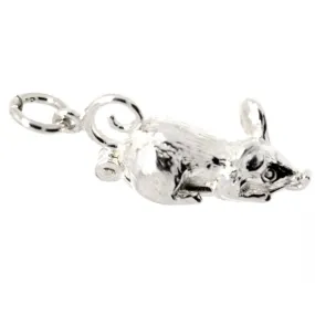 Silver Opening mouse Charm