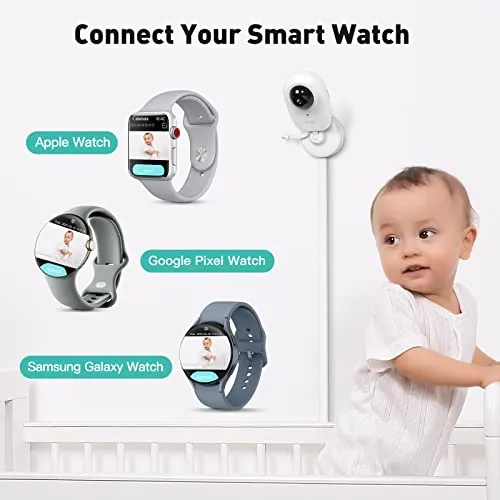 Simyke Smart Baby Monitor - 1080P HD Camera, Smartwatch Connectivity