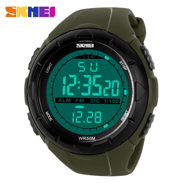 SKMEI Fashion Men LED Digital Watch Electronic Military Outdoor Sports Watches Man Clock Watwrproof Boys Hours Relogio Masculino