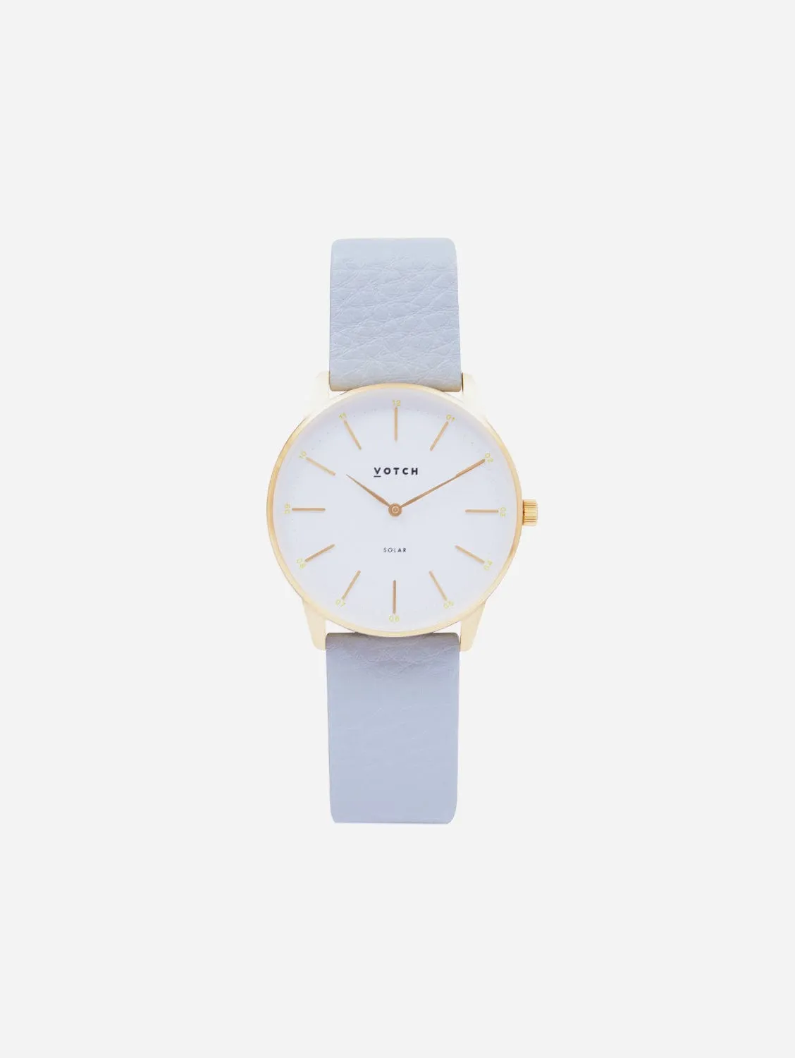 Solar Classic Appleskin Vegan Leather Watch | Gold & Dove Grey