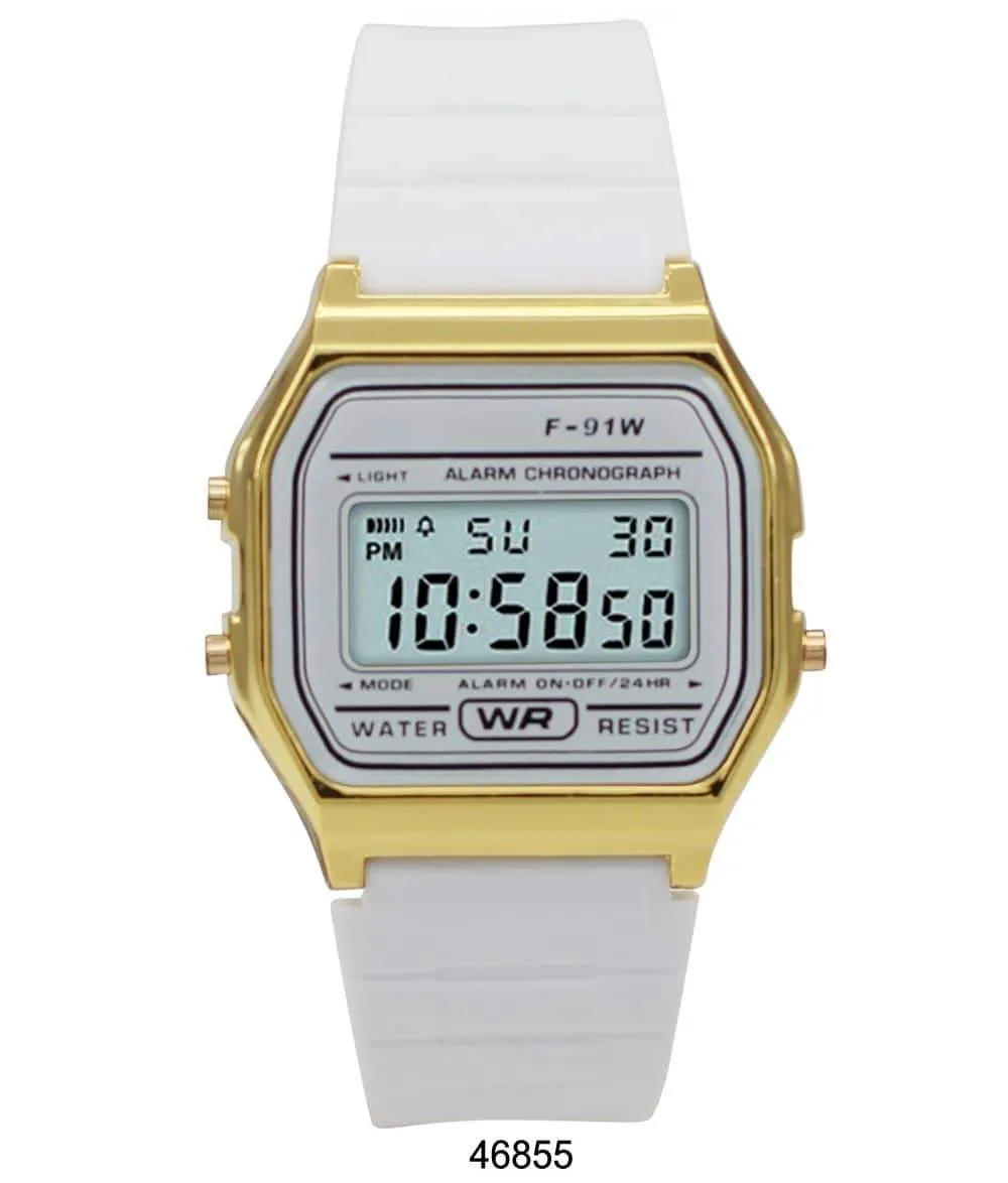 Sporty White Silicon Digital Watch