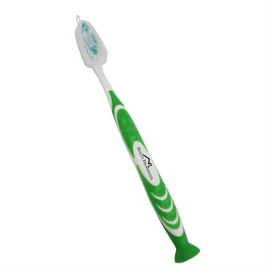 Stand Up Suction Toothbrush w/ Tongue Scraper