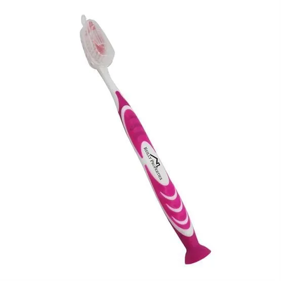 Stand Up Suction Toothbrush w/ Tongue Scraper