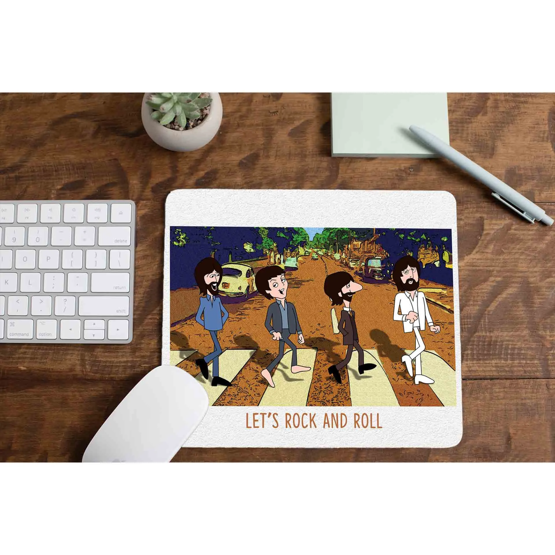 The Beatles Mousepad - Let's Rock N' Roll