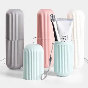 Toothbrush Holder Case Storage Box Portable Travel Wash Cup