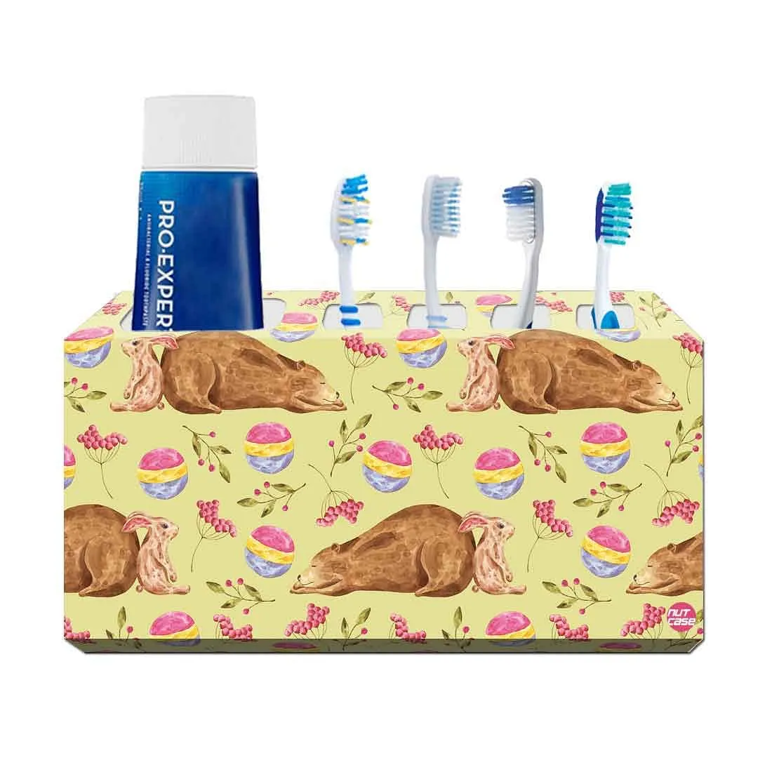 Toothbrush Holder Wall Mounted -Bear & Rabbit