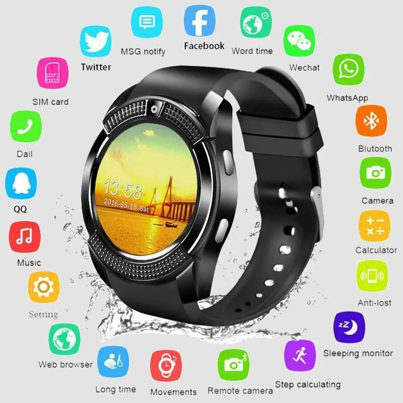 Touch Smart Watch with Camera SIM Card Bluetooth SmartWatch