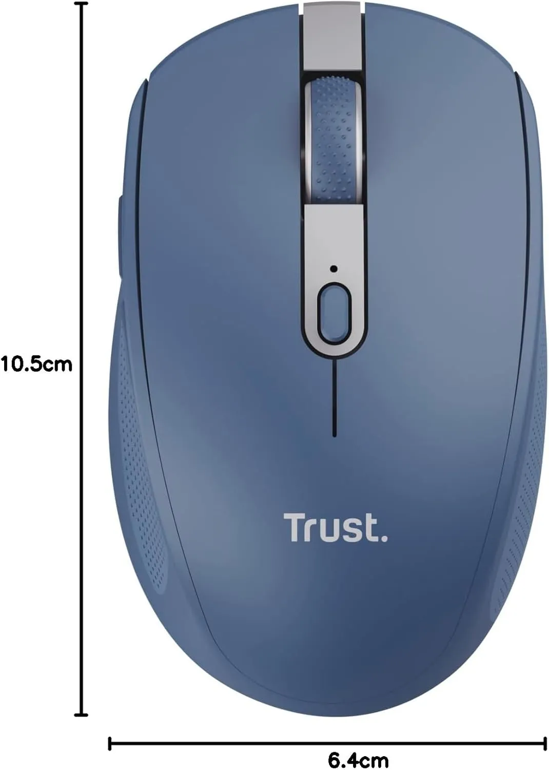 Trust Ozaa Silent Wireless Mouse - Bluetooth & 2.4GHz, Multi-Device, Eco-Friendly, Rechargeable, for Windows, Mac, Android, Laptop & PC - Blue