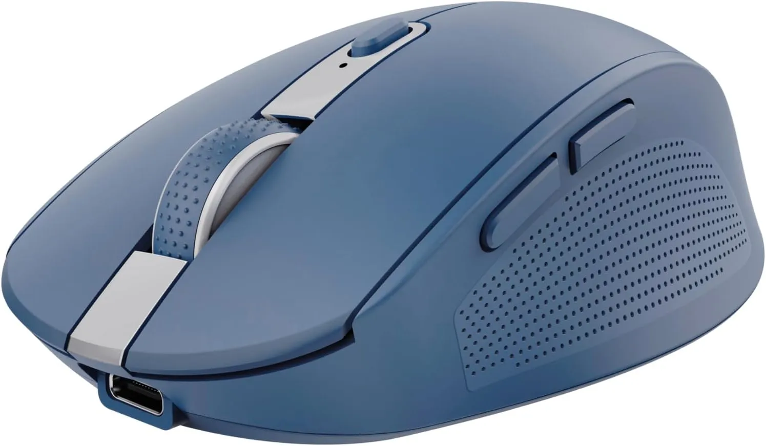 Trust Ozaa Silent Wireless Mouse - Bluetooth & 2.4GHz, Multi-Device, Eco-Friendly, Rechargeable, for Windows, Mac, Android, Laptop & PC - Blue