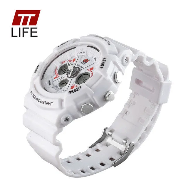 TTLIFE Watch Men Waterproof 50m LED Sport Running Watch Luxury Brand Male Outdoor Digital Army Military Wrist Watch TS01