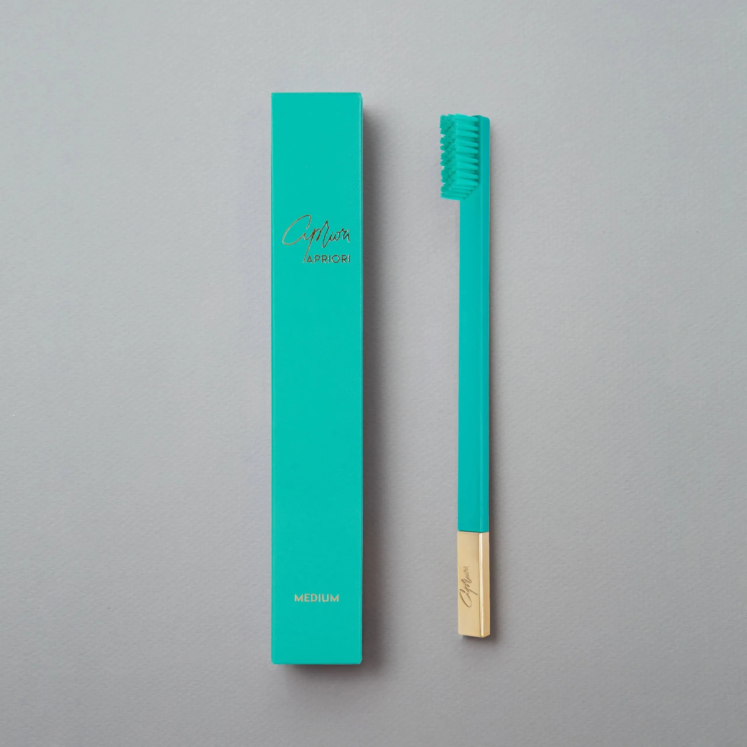 Turquoise Blue Gold Toothbrush