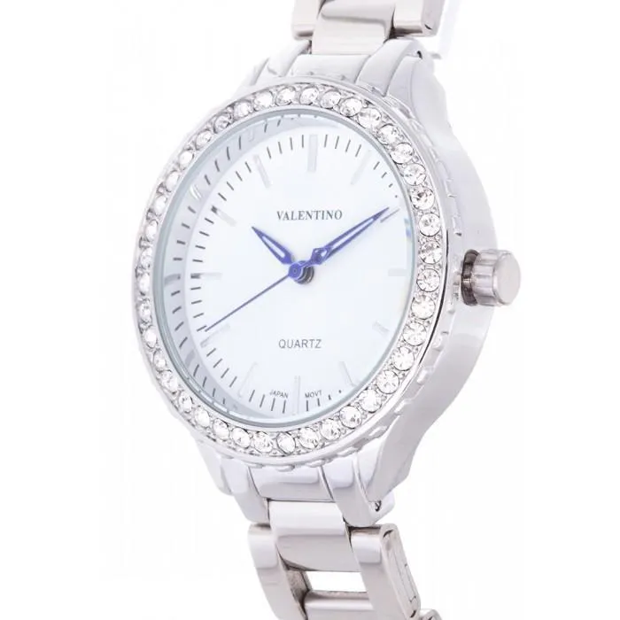 Valentino 20121961-SILVER - WHITE DIAL SILVER STAINLESS BAND Watch For Women