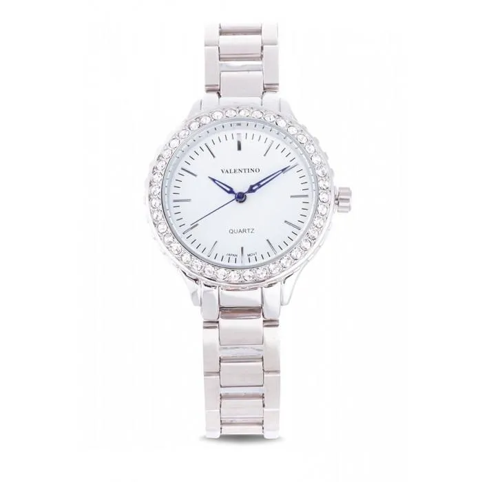 Valentino 20121961-SILVER - WHITE DIAL SILVER STAINLESS BAND Watch For Women