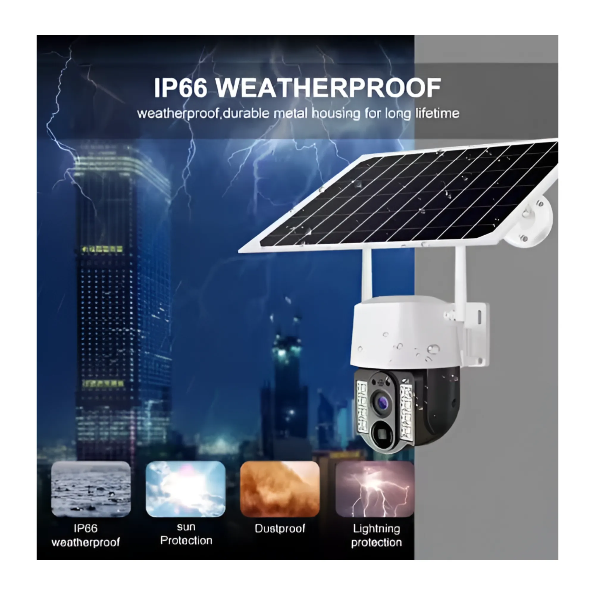 VC3-4G Outdoor Solar-Powered Wireless Surveillance Security Camera