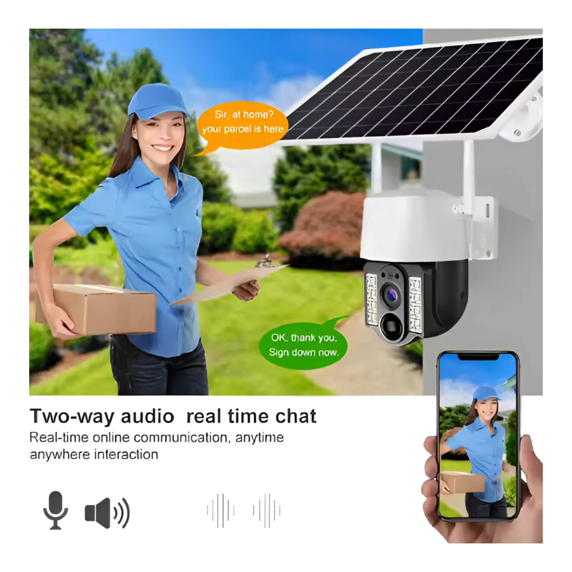 VC3-4G Outdoor Solar-Powered Wireless Surveillance Security Camera