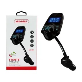 Ven-Dens Wireless Bluetooth 5.0 Blue LED MP3 Car FM Player - Black | 233141