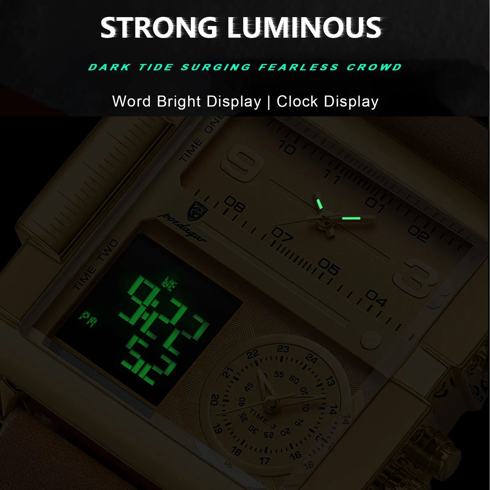 Waterproof Glow Digital Quartz Watch Perfect Gift for Men