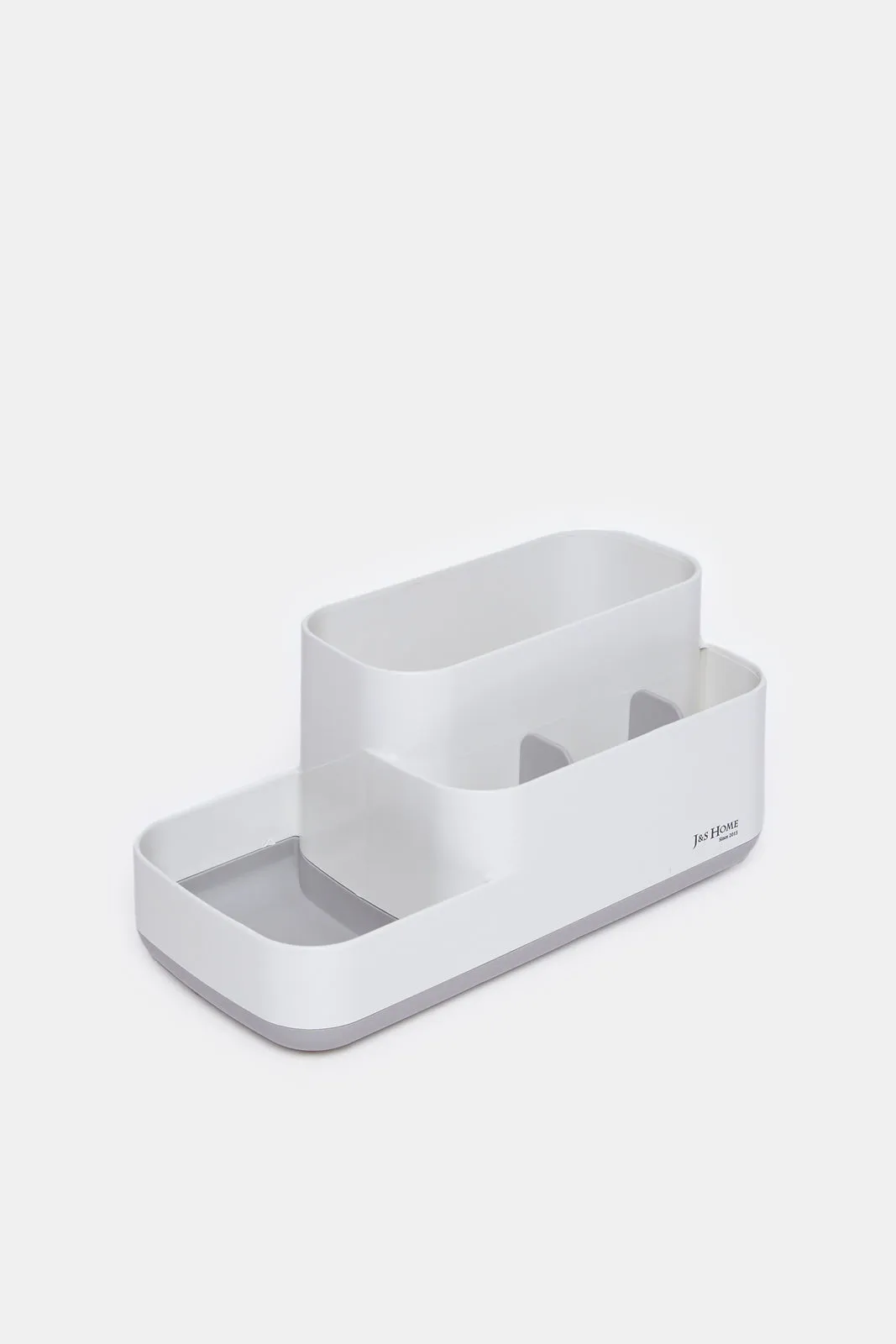 White And Grey Bathroom Organizer