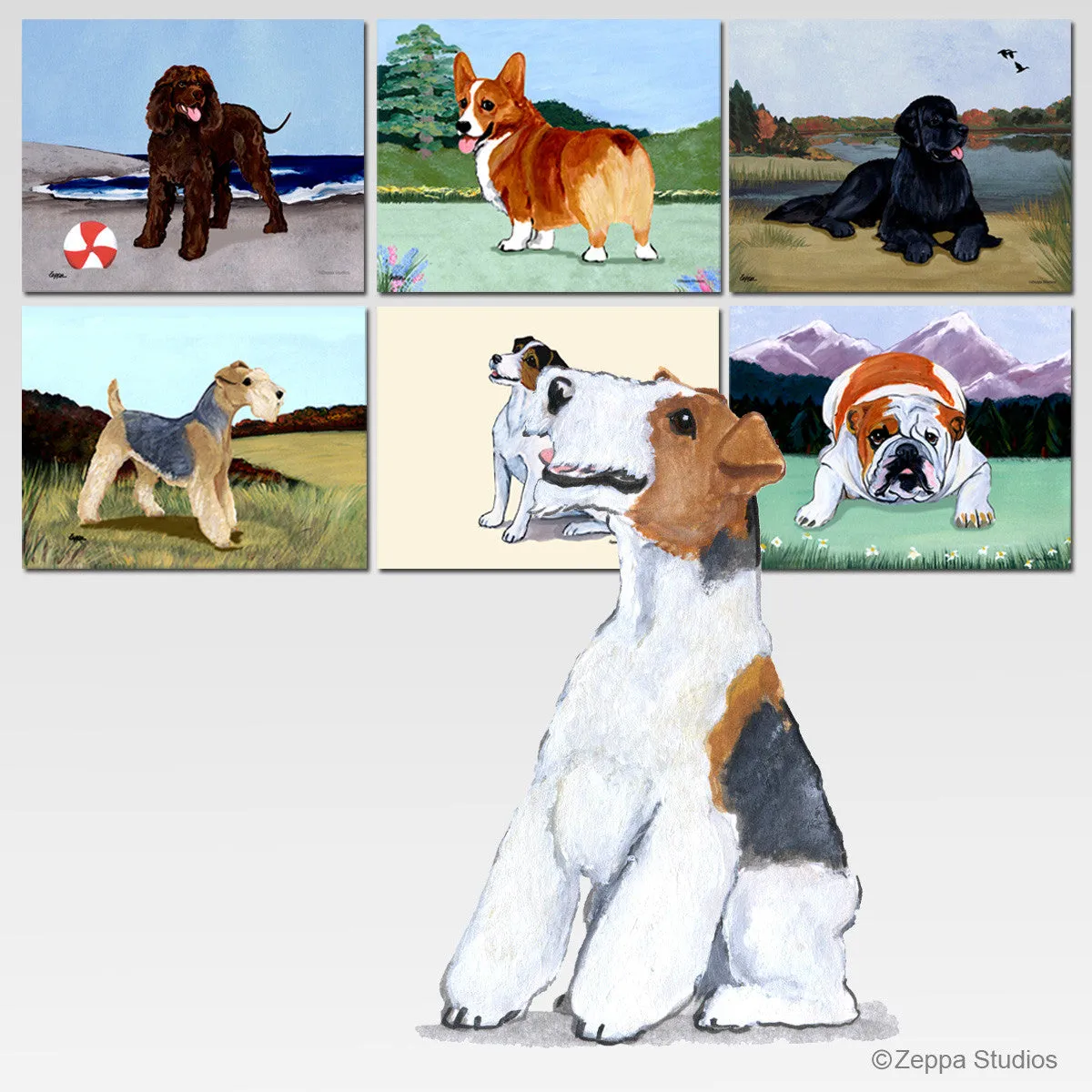 Wire Fox Terrier Scenic Mouse Pad