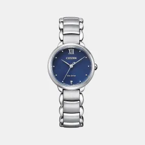 Women's Blue Analog Stainless Steel Watch EM0920-86L