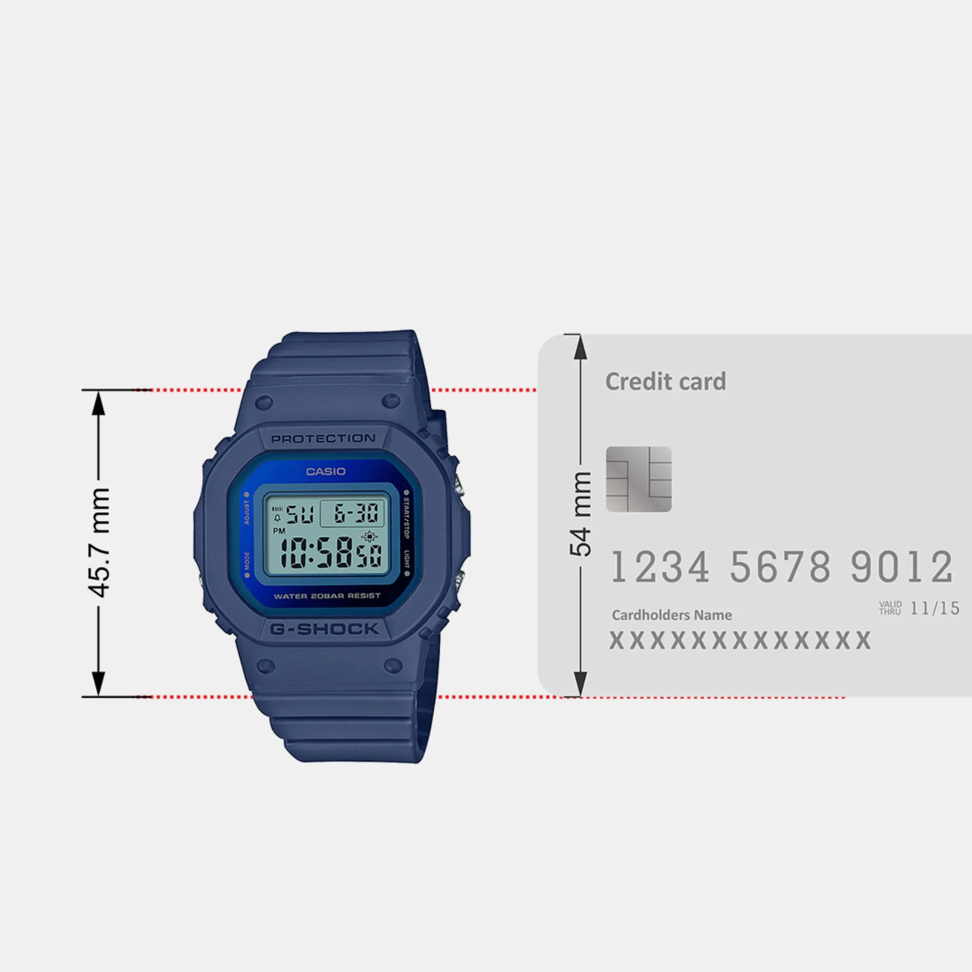 Women's Blue Digital Resin Watch G1354 - GMD-S5600-2DR