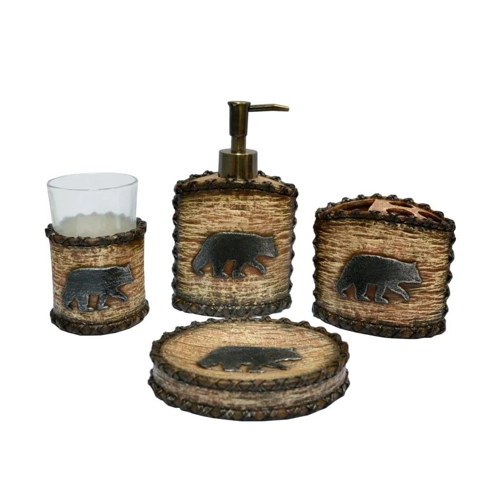 Wooden Bear Vanity Set