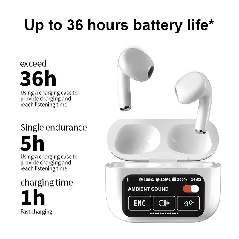 Xiaomi A10 Pro TWS Wireless Earphones Bluetooth5.4 Touch Screen Headphones ENC Noise Cancelling Earbuds With Mic For Android iOS