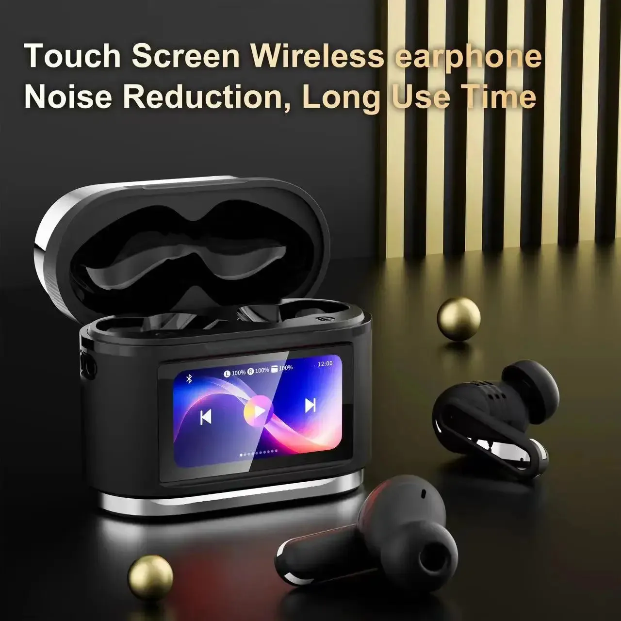 Xiaomi BD2 Wireless Earphones ANC ENC Headphones LCD Digital Display Screen Sports Headset Microphone Hi-Fi Stereo Sound Earbuds