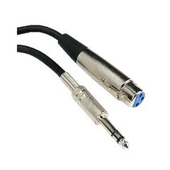 XLR Female to 1/4 Inch TRS/Stereo Male Audio Cable, 25 foot