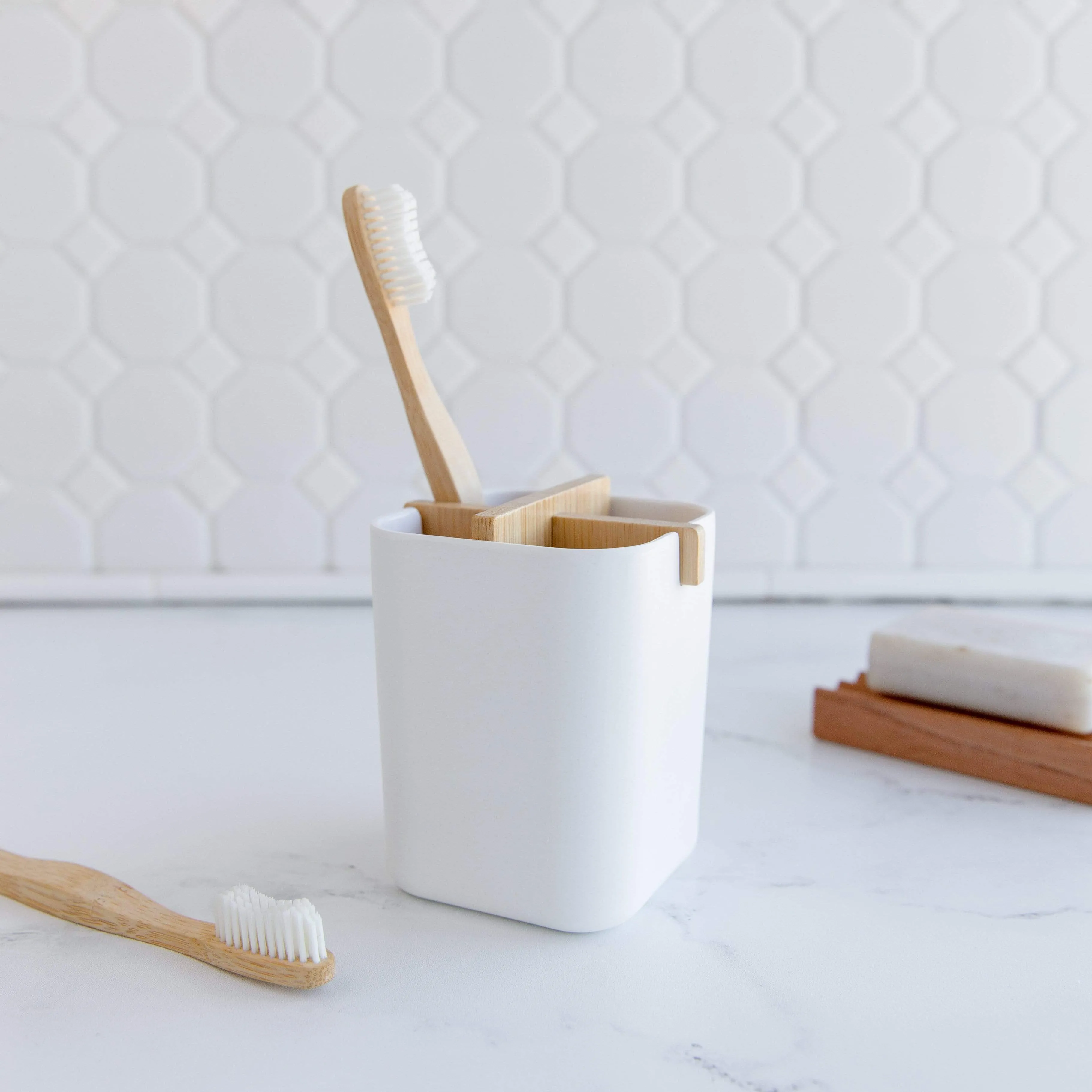 Zero Waste Brush Holder- White or Black