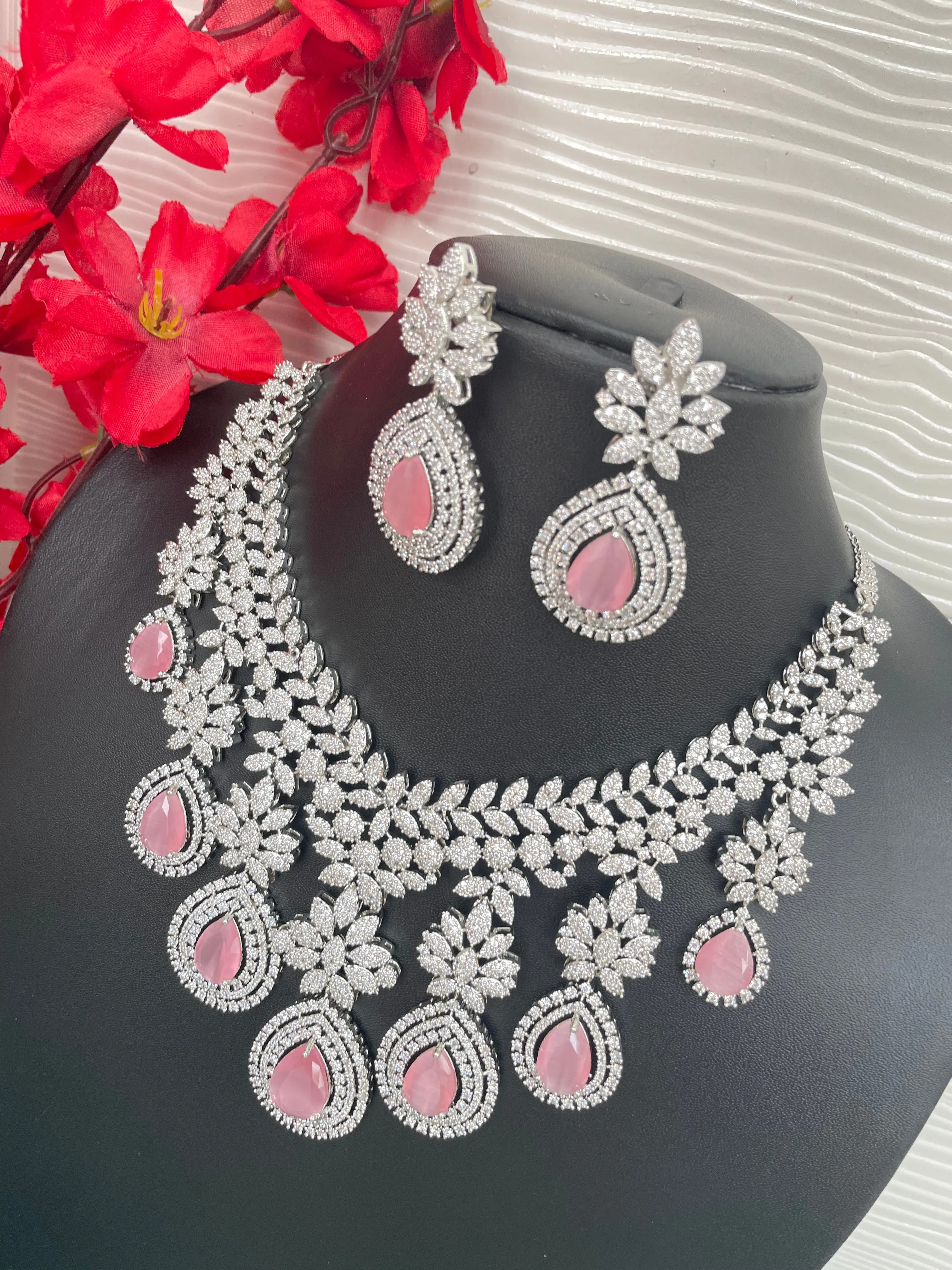 ZIRCONIA BRIDAL NECKLACE-Elegance19