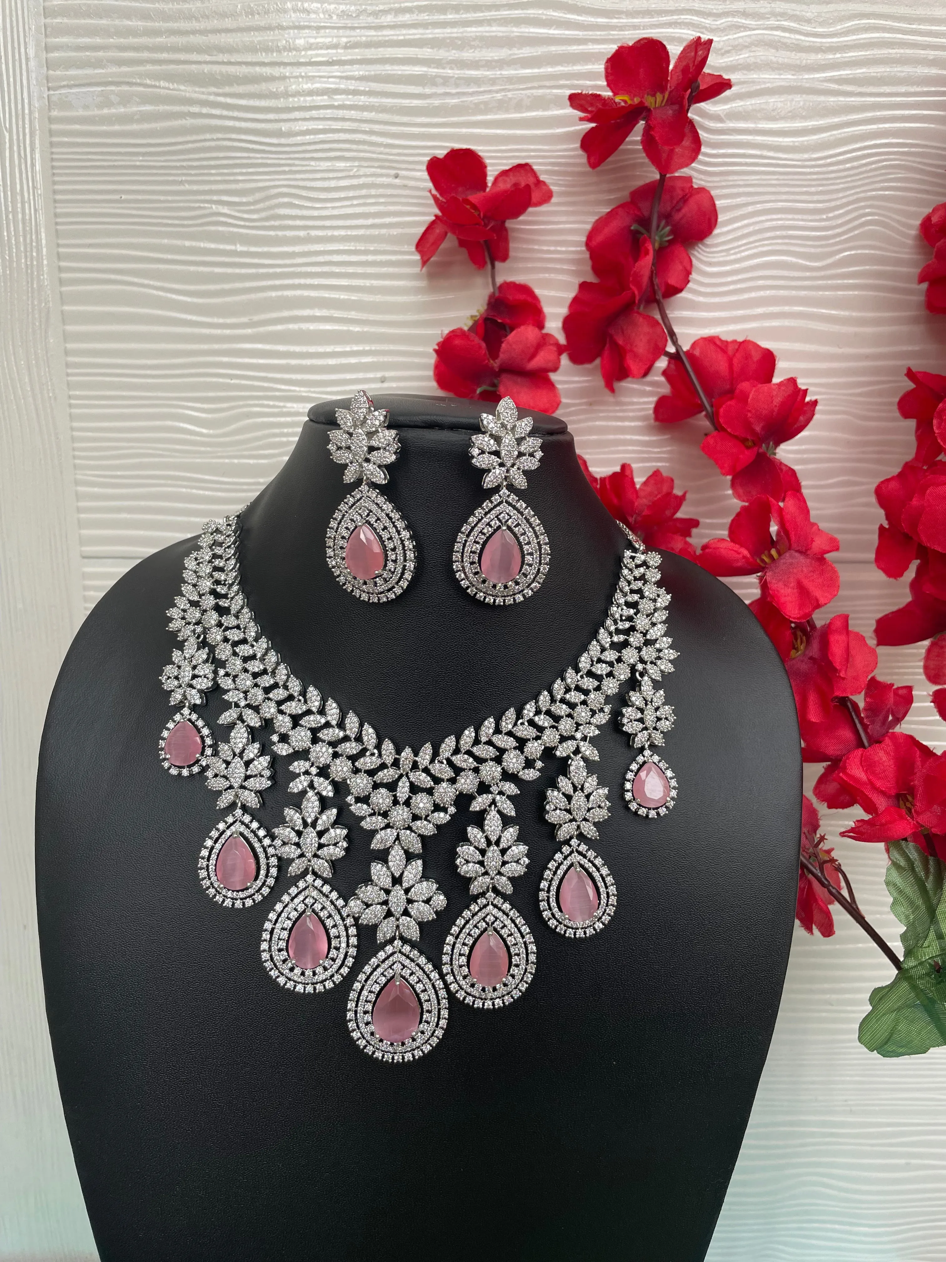 ZIRCONIA BRIDAL NECKLACE-Elegance19